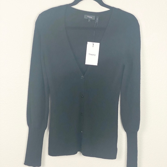 Theory Blouson Sleeve Button Front Cardig… - Picture 5 of 6
